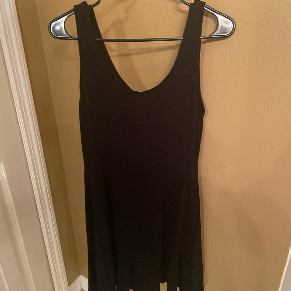Skinny strap, black Express dress, size L.